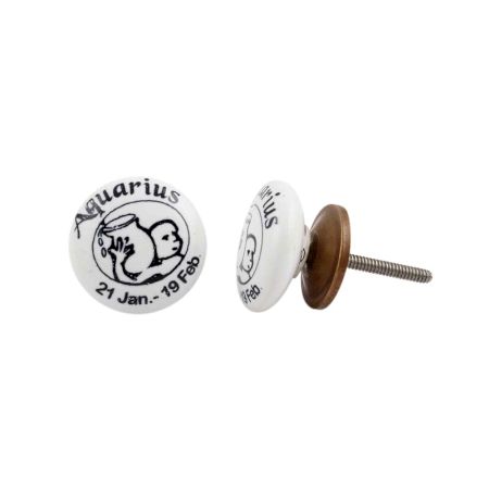 Aquarius Flat Ceramic Knob